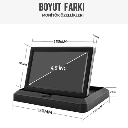 🚘 4.5” Geri Görüş Ekranı – Katlanabilir TFT Araç Monitörü
