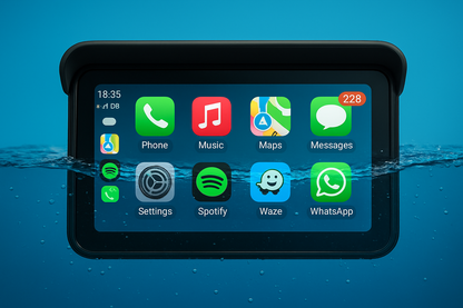 MotoCarPlay™ Kamerasız (MONTAJ DAHİL) - Kablosuz CarPlay & Android Auto Ekran – Tüm Motosikletlerle Uyumlu