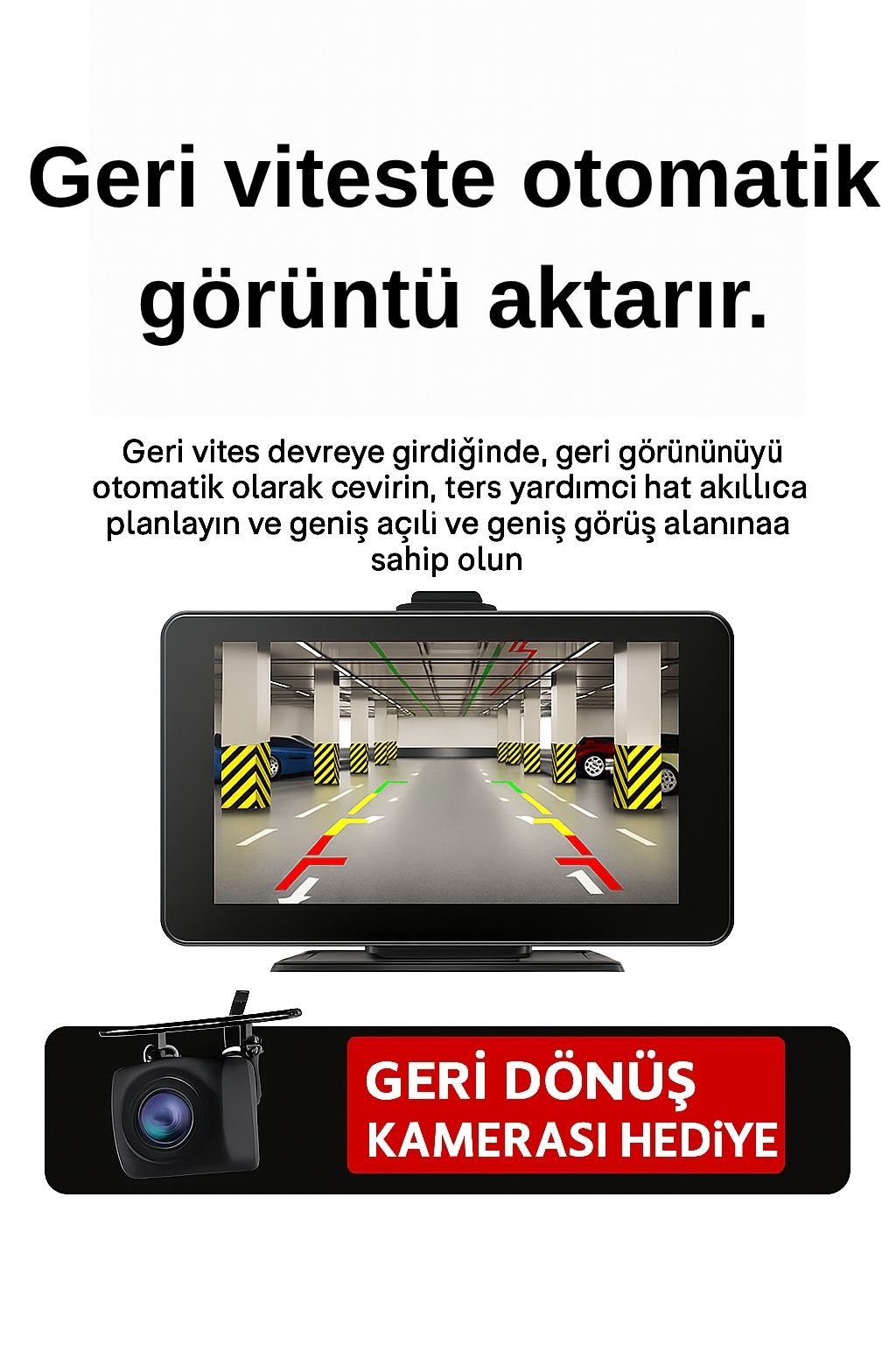 🚗 7 İnç Kablosuz CarPlay & Android Auto Ekran | Geri Görüş Kameralı
