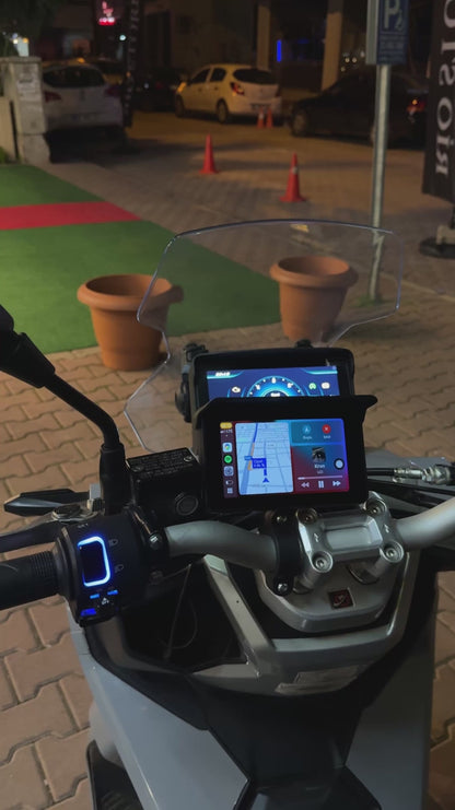 MotoCarPlay™ 2 HD Kameralı - Kablosuz CarPlay & Android Auto Ekran – Tüm Motosikletlerle Uyumlu
